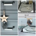Komoda 3 szuflady Ines szara Grey - Bellamy - Zdjęcie 6