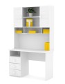 Biurko proste FIORI New Edition z nadstawką - solidne dziecięce białe biurko -fronty laminowane - Zdjęcie 5
