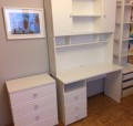 Biurko proste FIORI New Edition z nadstawką - solidne dziecięce białe biurko -fronty laminowane - Zdjęcie 13