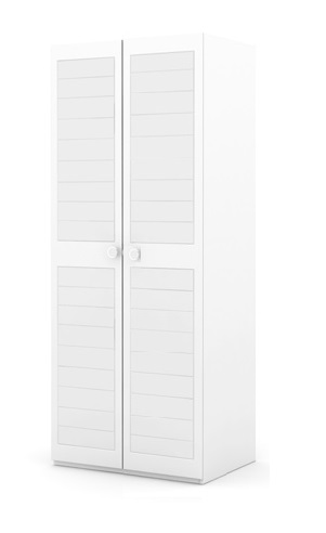 Szafa dwudrzwiowa FIORI New Edition - biała szafa 80 dla dziecka - fronty laminowane