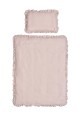 Pościel lniana z falbanką dusty pink M - Bellamy - Zdjęcie 1