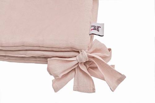 Ochraniacz lniany, gładki dusty pink - Bellamy