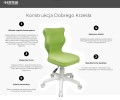 DUO BIAŁE rozmiar 6 - krzesło obrotowe - różne kolory siedziska - Zdjęcie 109