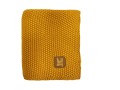Bawełniany ryżowy kocyk 80x100 honey / musztardowy - Bellamy - Zdjęcie 1