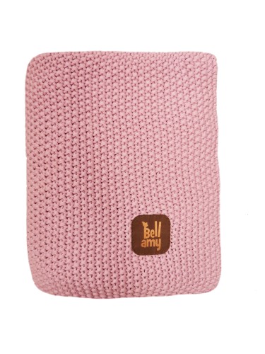Bawełniany ryżowy kocyk 80x100 rosy / różowy - Bellamy 