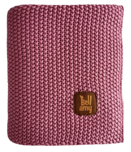 Bawełniany ryżowy kocyk 80x100 Bubble Gum / ciemny różowy - Bellamy