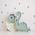  Dino, Dinozaur w skorupce, lampa z drewna Lights My Love - Zdjęcie 4