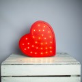 Serce, lampka drewniana z drewna serduszko Lights My Love - Zdjęcie 3