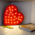 Serce, lampka drewniana z drewna serduszko Lights My Love - Zdjęcie 2