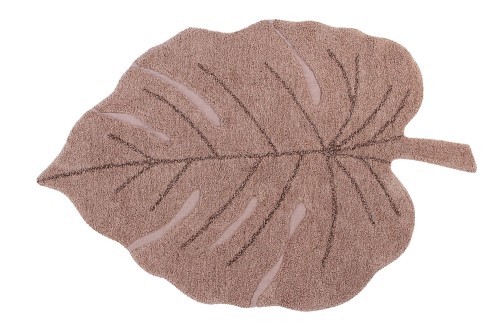 Dywan LIŚĆ 120x180 cm Vintage Nude - MONSTERA Leaf  