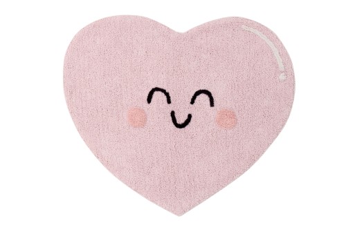 Dywan Happy Heart 90x105 cm - uśmiechnięte serce, serduszko