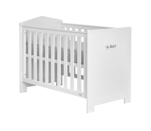 Łóżeczko MARSYLIA MDF 60x120, białe dla noworodka PINIO