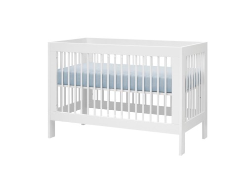 Łóżeczko BASIC 60x120 białe klasyczne proste, PINIO