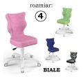 PETIT BIAŁE rozmiar 4 - krzesło obrotowe - różne kolory siedziska - Zdjęcie 1