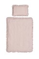 Pościel lniana z falbanką dusty pink L z wypełnieniem - Bellamy - Zdjęcie 2