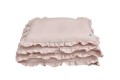 Pościel lniana z falbanką dusty pink L z wypełnieniem - Bellamy - Zdjęcie 3