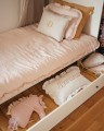 Pościel lniana z falbanką dusty pink L z wypełnieniem - Bellamy - Zdjęcie 6