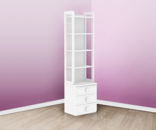Regał biały 50 FIORI New Edition - biblioteczka dla dziecka-  fronty laminowane