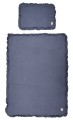Pościel lniana z falbanką NAVY BLUE rozmiar S - Bellamy - Zdjęcie 2