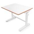 Biurko regulowane 80 x 60 cm - białe biurko dla dziecka z regulowanym blatem - Zdjęcie 1