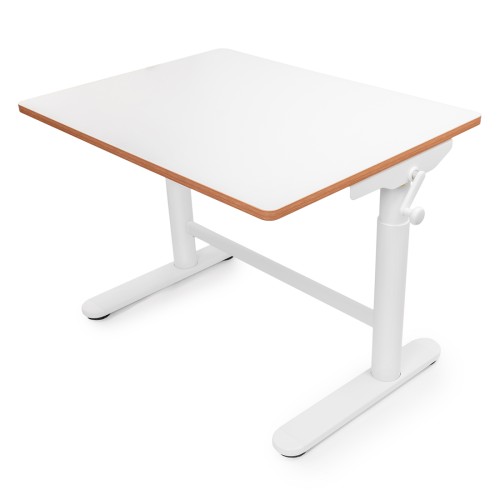 Biurko regulowane 80 x 60 cm - białe biurko dla dziecka z regulowanym blatem