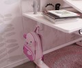 Biurko elektryczne 112 x 60 cm - różowe biurko dla dziewczynki z regulacją wysokości blatu - elies.pl - Zdjęcie 10