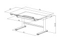 Biurko elektryczne 112 x 60 cm z nadstawką - różowe dla dziewczynki z regulowana wysokość blatu - Zdjęcie 11