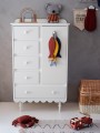 Komoda Babushka, złamana biel (White) biała dziecięca Babuszka - dostawa gratis - Zdjęcie 1