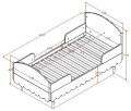 Łóżeczko 70x140, sofa, tapczanik dziecięcy Babushka, złamana biel (White) białe dla dziewczynki - dostawa gratis - Zdjęcie 15