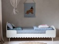 Łóżko 90x200 tapczanik Babushka, złamana biel (White) białe młodzieżowe łóżko Babuszka - dostawa gratis - Zdjęcie 14