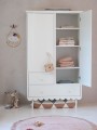 Szafa dwudrzwiowa Babushka, złamana biel (White) biała retro do pokoju dziecka - dostawa gratis - Zdjęcie 11