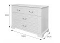 Komoda 4 szuflady Ines elegant White - Bellamy   - Zdjęcie 3