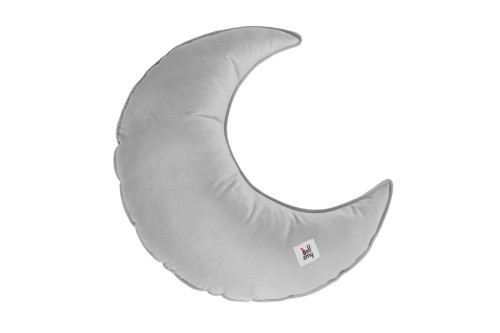 Poduszka welurowy księżyc, kolor srebrny Silver Moon