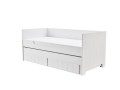 Łóżko zabudowane 90x200 białe CALMO MDF - Zdjęcie 4