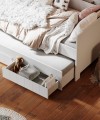 Łóżko zabudowane 90x200 białe CALMO MDF - Zdjęcie 8