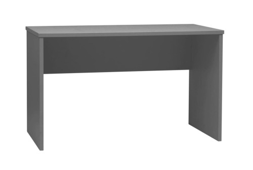 Proste ciemne biurko 125 cm Snap bez szuflad i szafek firmy Pinio