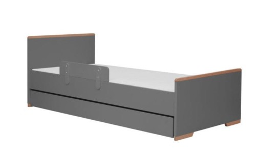 Barierka ciemnoszara do łóżka 70x140 lub 90x200 Snap, PINIO