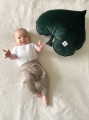 Poduszka welurowa liść, Bottle Green listek butelkowa zieleń - Zdjęcie 3