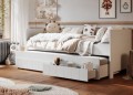 Łóżko zabudowane 90x200 białe CALMO MDF - Zdjęcie 2