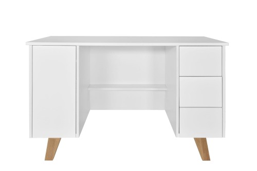 Białe biurko młodzieżowe Zara 120 cm Novelies