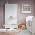 Elegancka szafa dziecięca ROYAL timeless white biała dwu drzwiowa z szufladą - Bellamy - Zdjęcie 1