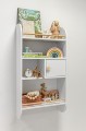 Półka wisząca z szafeczką SNOW biała ścienna biblioteczka RAINBOW - Bellamy - Zdjęcie 2