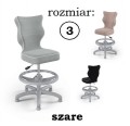PETIT SZARE z podnóżkiem, rozmiar 3 - krzesło obrotowe WK+P - różne kolory siedziska - Zdjęcie 1