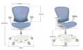 Ergonomiczne krzesło do biurka dla chłopca niebieskie XD SPC fotel z siateczką regulowany - Zdjęcie 8