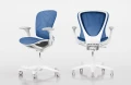Ergonomiczne krzesło do biurka dla chłopca niebieskie XD SPC fotel z siateczką regulowany - Zdjęcie 3