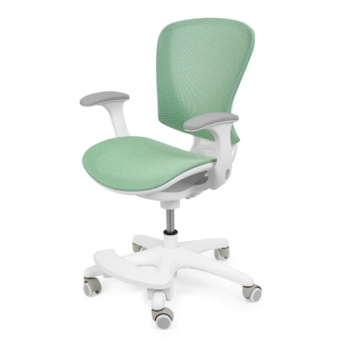 Ergonomiczne krzesło do biurka dla dziecka zielone XD SPC fotel z siateczką z regulacją
