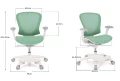 Ergonomiczne krzesło do biurka dla dziecka zielone XD SPC fotel z siateczką z regulacją - Zdjęcie 7