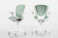 Ergonomiczne krzesło do biurka dla dziecka zielone XD SPC fotel z siateczką z regulacją - Zdjęcie 8