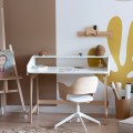 Biurko white kolekcja Basic nóżki brzozowe kremowe - Zdjęcie 1