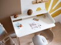 Biurko white kolekcja Basic nóżki brzozowe kremowe - Zdjęcie 9